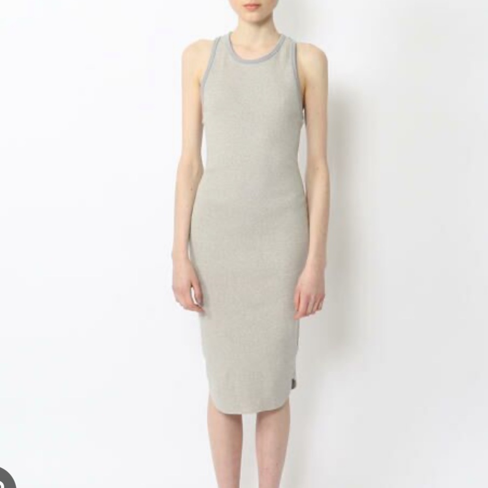 James Perse knit rib dress Heather grey size 0/XS